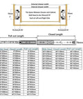 Technical diagram showing dimensions and specifications for beefy full extension drawer slides for tool boxes, 40 inch length