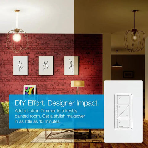 Image of a stylish living room featuring the Slick Wireless Smart Dimmer Switch Plays Nice With Alexa Apple Home and Google Assistant.