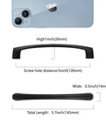 Image showing Badass Matte Black Cabinet Handles 5 Inch 128mm Kitchen Drawer Pulls dimensions and specifications.