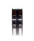 22205 E1 K Spherical Roller Bearing 25mm By 52mm By 18mm shown side view with premium bearing steel and open design.