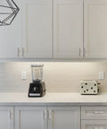 White kitchen cabinets with Brushed Satin Nickel Cabinet Knobs 10 Pack, 2 Inch Solid Zinc Alloy T Bar Cupboard Drawer Pulls, single hole mount.