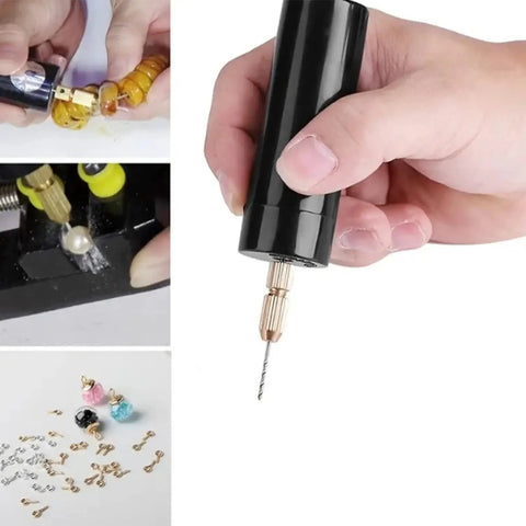 Slick Cordless Power Drill Game Changer Features Precision Multi-Bit Full Setup for drilling tricky craft resin bead holes.