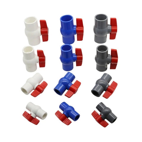 Full Port Pvc Ball Valve With Red T Handle And Slip Ends Offers Knockout Durability For Your No Sweat Backyard Oasis Setup Fits 20 25 32 40 Mm Pipes For Greenhouses Yards And Diy Irrigation Projects Boasts Fast Solvent Install.