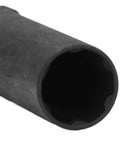 Close-up of a thin-walled Cr Mo steel lug nut socket from a Thin Walled Cr Mo Steel Lug Nut Socket Set With Spline Lug Nut Keys.