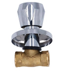 Heavy Duty Brass Water Valve 1/2 Inch Female Npt Thread Fitting with chrome lever for easy flow control.