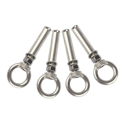 Heavy Duty M8 X 70Mm 304 Stainless Steel Expansion Eyebolts For Concrete Wall Sun Shade And Air Conditioner Mounting Kit Built Like A Tank With Zero Slip Grip 4 Pack