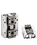 Heavy Duty Low Profile Air Cylinder And Parallel Gripper Compatible With Mhf Series Systems smooth rail slide for precise control.