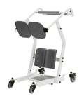 Rock Solid Stand Assist Patient Transport Unit With Locking Casters And Reliable Fall Guard System For Hassle Free Sit To Stand Transfers In Home Or Care Settings 400 Lb Capacity with gray pads and locking casters