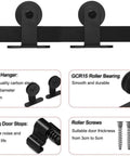 Two Pack Sliding Barn Door Rollers Only No Track T Shape Hangers Ultra Quiet Steel Bearings With Gcr15 Premium Nylon Wheel Frosted Black