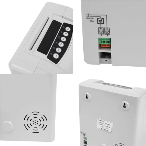 Close-up of Heavy Duty Electronic Punch Time Clock For Small Business Crews offering Hassle Free Auto Aligning Card Feeder and Keyed Security Lock.