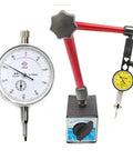 Workshop Grade Precision Dial Indicator With Magnetic Base Stand For Metalworking And Calibration Analog Vertical Display With One Hundredth Millimeter Resolution Zero To One Millimeter Range Eight Tenths Millimeter Indicator Great For Equipment Setup, dial indicator with magnetic base