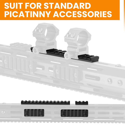 PUKESI 12-piece T-nut and screw replacement set for Picatinny rail mounting, black metal hardware