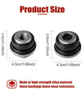 4 Piece Rack And Pinion Bushing Kit For Ford Explorer Flex Road Ready Steering Suspension Drop In Fix showcasing two bushings with dimensions.
