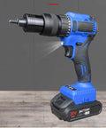 Built Tough Cordless Rivet Nut Gun With Integrated 4000 Mah Battery, side view showcasing the drill's grip and settings.