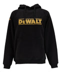 Men's Carrier Hoodie Black Pullover Sweatshirt With Front Pockets, Durable PolyCotton Blend, Ribbed Hem And Cuffs, DeWalt Logo