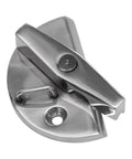 Rock Solid 316 Marine Stainless Steel Boat Hatch Lock Round Twist Console Door Latch close-up view showing locking mechanism.