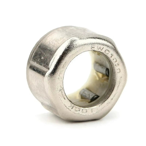 Rock Solid One Way Needle Roller Bearing 8X14X12MM Powder Metallurgy Clutch Bearing side view showing steel cage and inner structure.