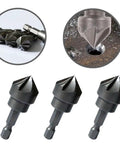 2 Pcs 90 Degree Countersink Drill Chamfer Bits With 1 Quarter Inch Hex Shank For Woodworking And Carpentry Angle Point Bevel Cutter To Remove Burrs And Create Clean Chamfers
