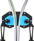 Hella Heavy Duty Abs Plastic Ski Wall Mount And Snowboard Rack For Garage Storage, adjustable clips and secure snowboards.