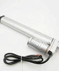 Rugged 12V 24V DC Electric Linear Actuator Heavy Duty Workhorse High Torque Gearmotor showing silver metal design and wiring.