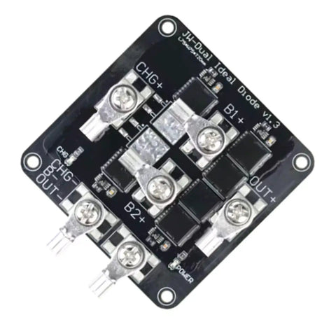 Heavy Hitting 75V 100A Ideal Diode Controller And Battery Isolation Control Board, 75mm, for efficient solar and EV applications.