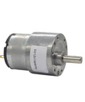 Compact DC Gear Motor 12 Volt High Torque Metal Reducer delivering serious clout for robotics and DIY projects, metal body.