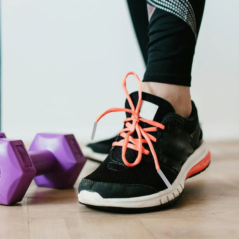 Upgrade Your Daily Drip With Top Tier Metal Alloy Shoe Lace Tips Built To Outlast Worn Aglets Quick Fully Adjustable Cord Ends Fit Any Pair Of Modern Trainers Perfectly on black trainer with bright laces.