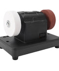 No Strings Attached Cordless Mini Bench Grinder With Adjustable Speed Dials And Dual Grinding Pads for precision detail work.