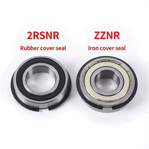 Heavy Duty Deep Groove Ball Bearing With Integrated Snap Ring 35X62X14MM Premium Steel axial lock comparison of rubber and iron seal types