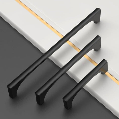 10 Pack 5 Inch Matte Black Cabinet Pulls Heavy Duty Metal Drawer Handles For Kitchen Cupboards Rust Proof Solid Hardware straight design