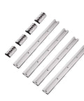 SGR35 Double Axis Roller Ball Bearing Linear Motion Guide Rail Kit With Four Two Meter Tracks And Four Silver SGB35 Five Wheel Slider Blocks.