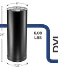 Easy Install 6 Inch Double Wall Wood Stove Vent Pipe In Galvanized And Stainless Steel Construction, Heavy Duty Chimney Exhaust Black