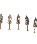 40 Pack Self Drilling Drywall Anchors With Screws Kit Carbon Steel Expansion Anchors Toggle Bolts line up close view