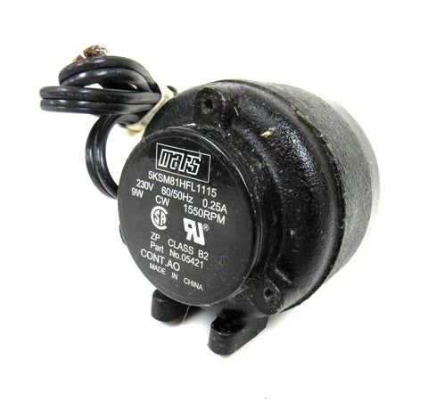 Heavy Hitter Cast Iron Shaded Pole Unit Bearing Motor measuring 9W 230V at 1550 RPM, designed for heavy appliance use.