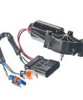 Left Driver Side Headlight Motor Assembly Replacement For Chevrolet Corvette C5 2000 To 2004 5.7L V8 showing motor and wiring harness.