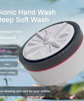 Bionic hand wash device featuring a waterproof design for deep stain removal, part of the Compact Clothes Washing Machine With Kickin Double Turbo Drum That Washes Away Stubborn Marks Slick Space Saving Profile Paired With Usb Rechargeable Cell For Zero Stress Laundry Routines Anywhere You Go.