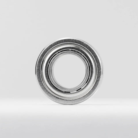 Slick Top Shelf True Precision Custom R188 Steel Spinny Bearings Six Pack With Dustproof Sealed Caps Ultra Smooth Whisper Quiet Roll For Pro Metal Fidget Spinner Gear, close-up of a single bearing.