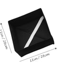 Hella Durable Non Woven Underwear Drawer Organizer Unit With Multiple Divided Compartments, 11in x 11in black fabric organizer.
