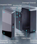 Universal EV Charger Enclosure Wall Mount Protective Case Lockable IP55 with thickened sealing lid and drainage channel.