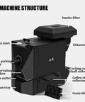 Machine structure of Electric Coffee Bean Roaster Machine With Built In Smoke Filter And Nine Custom Baking Curves For Small Batch Baristas.
