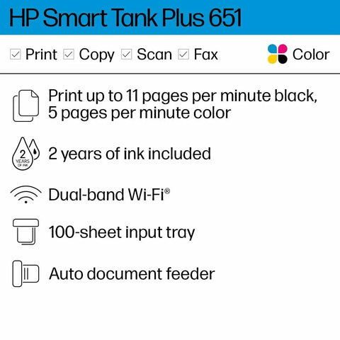 Wireless All-In-One Printer With Refillable Ink Tanks, 2 Years Of Ink Included, No-Fuss Auto Document Feeder, Mobile Print