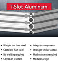 Built Like A Tank 1X3 Inch T Slotted Aluminum Extrusion Rail With Eight Wide Open Channels Clear Anodized Finish stacked with features.