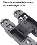 Dead Quiet Concealed Door Hinges 2 Pack Crafted From Sturdy Zinc Alloy showing three-dimensional adjustment feature.