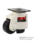Beefed Up Leveling Casters Set, 4 Pack Universal Workbench Transport Wheels With 1100lb Load Capacity, Adjustable Feet For Industrial Equipment, Carts And Machinery, Aluminum Body, Non Slip Pads, Nylon Wheels, 3.5 in caster