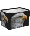 Super Roomy Polyester Storage Basket With Reinforced Handles Major Closet Organizer with eagle graphic, 15x9.8x9.8 inches.