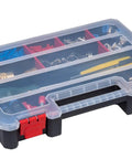7 Pack Organizer Set With Removable Dividers And Multi Size Storage Boxes for hardware screws, craft beads, and small parts.