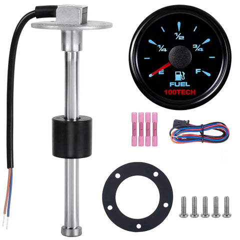 High Resolution Marine Fuel Sending Unit With Gauge For Boat Truck And RV Rig 6 Inch SUS316 Stainless Steel Water Level Sender And Gauge 240 33 Ohm Output For Precise Fuel Readings