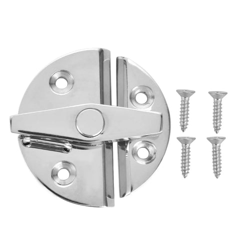 2Pcs Badass Marine Grade 316 Stainless Steel Round Turn Button Twist Catch Latches For Boat Doors And Cabinet Hatches Built Different To Survive Saltwater Daily Grind with screws