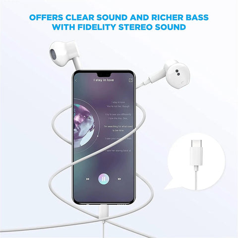 Usb C Earbuds With Microphone And Remote For IPhone 17 16 15 Pro Max Plus And IPad Galaxy S Series Noise Cancelling Earphones Compatible