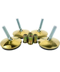Set of 4 Adjustable Swivel Leg Levelers With Threaded Feet For Tables Chairs Cabinets Desks Workbenches And Shelving Racks
